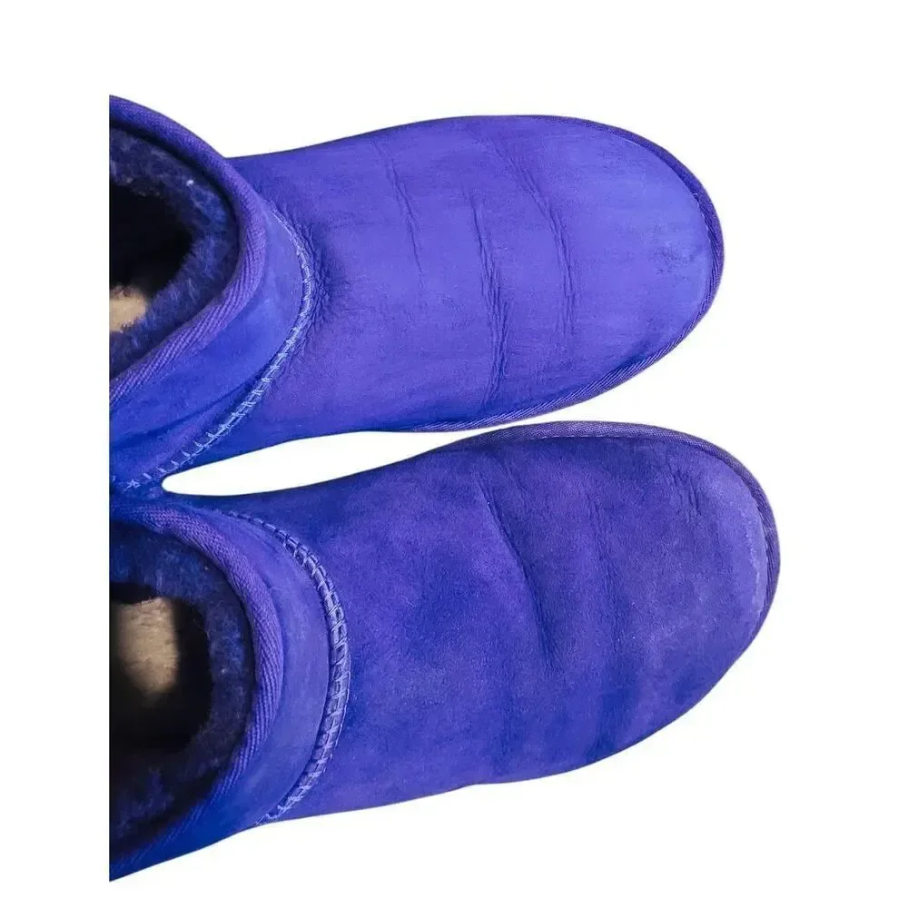 UGG Boots Women's 12 Violet Purple Classic Mini Suede Sheepskin Warm Cozy